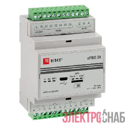 Контроллер базовый ePRO удаленного управления 6вх/4вых 230В WiFi GSM PROxima EKF ePRO-6-4-230-WG