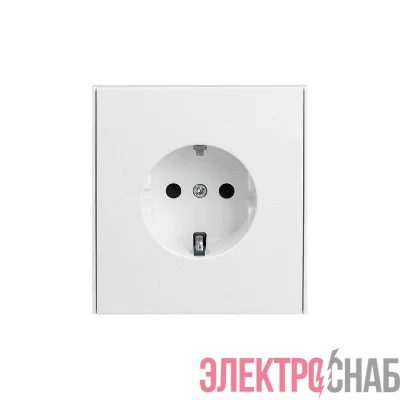 Розетка 1-м СП STRONG MIELE 16А с заземл. защ. шторки жемчуж. Kranz KR-78-0701-4