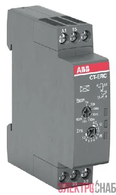 Реле времени CT-ERC.12 компактное (задержка при включ.) 24-48B DC 24-240B AC (7 диапазонов времени 005с...100ч) 1ПК ABB 1SVR508100R0000