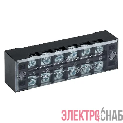 Терминал клеммный TB-2506 до 2.5кв.мм 25А 6 клеммных пар EKF tb-2506