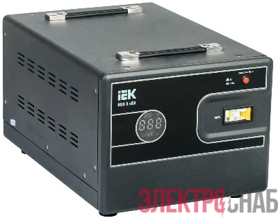 Стабилизатор напряжения 1ф 8кВА HUB переносной IEK IVS21-1-008-13