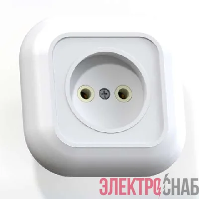 Розетка 1-м СП Валентина РС10-153 10А IP20 бел. Кунцево 7651