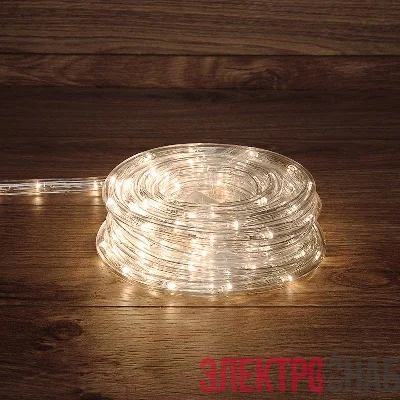 Шнур светодиодный Дюралайт фиксинг 2Вт 24LED/м тепл. бел. 10м Neon-Night 121-326-10