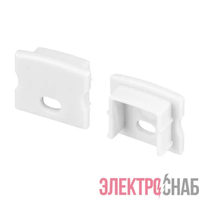 Заглушка LINE-1715 с отверстием WHITE пластик (комплект) Arlight 044260