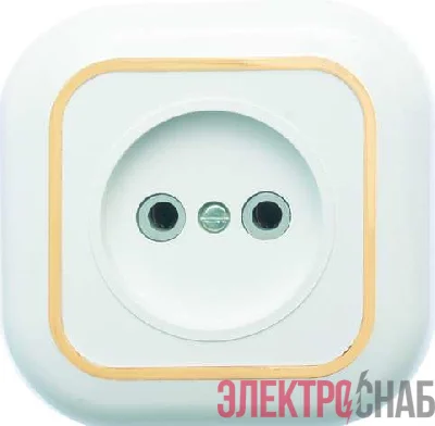 Розетка 1-м СП Валентина РС10-153 10А IP20 бел./зол. Кунцево 7652