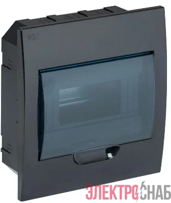 Корпус встраиваемый ЩРВ-П-8 Krepta 3 IP41 пластик. черн. IEK MKP12-V-08-41-K02