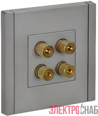 Аудиорозетка 4-м FORTE&PIANO FP539 сталь IEK FP-S40-K46