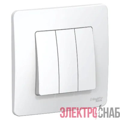 Выключатель 3-кл. СП Blanca 10А IP20 (сх. 1+1+1) 250В бел. SE BLNVS100501