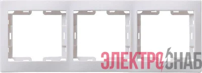 Рамка 3-м Кварта РГ-3-КБ горизонт. бел. GENERICA EMK30-K01-DM