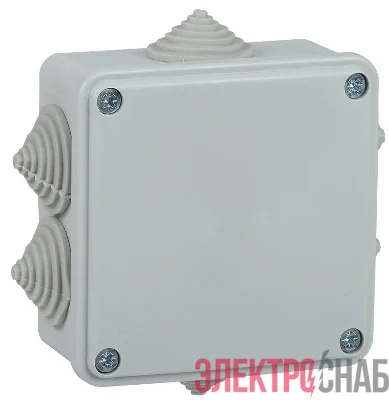 Коробка распаячная ОП КМ 100х100х45 IP44 6 вводов (RAL7035) IEK UKO11-100-100-045-K41-44