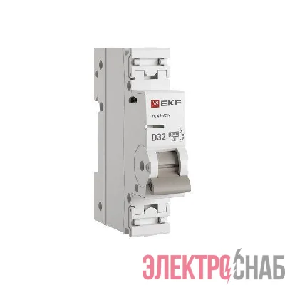 Выключатель автоматический модульный 1п D 32А 6кА ВА 47-63N PROxima EKF M636132D
