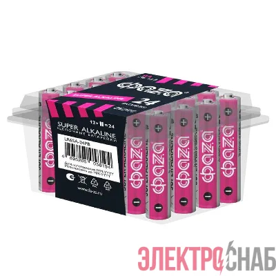 Элемент питания алкалиновый AA/LR6 1.5В Super Alkaline PB-24 (уп.24шт) ФАZА 5058194