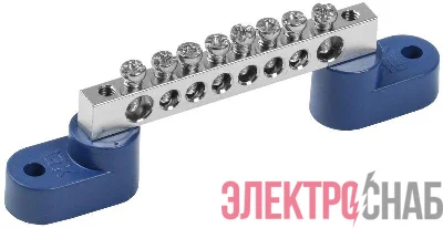 Шина нулевая Ni ШНИ-6х9-8-У2-С на двух угловых изоляторах IEK YNN10-08-C2-K07-N
