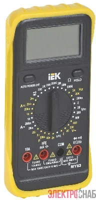 Мультиметр цифровой Professional MY63 ИЭК TMD-5S-063