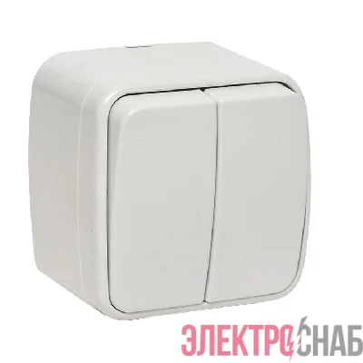 Выключатель 2-кл. ОП Минск 10А IP20 бел. Basic EKF EGV10-023-10