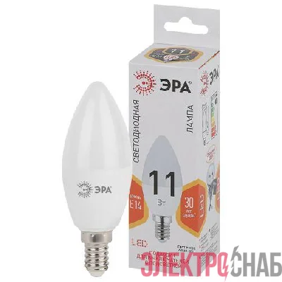 Лампа светодиодная B35-11W-827-E14 свеча 880лм Эра Б0032980
