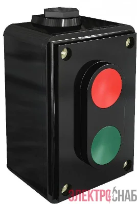 Пост кнопочный 2-м ПКЕ-02 LA4-2H 2НО+2НЗ черн. DEKraft 25064DEK