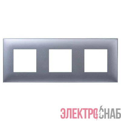 Рамка 3-м 6мод. Avanti "Закаленная сталь" DKC 4404906
