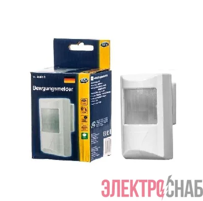 Датчик движения 180град. 1200Вт 12м бел. REV 28504 5
