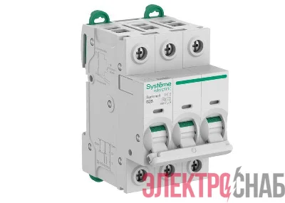 Выключатель автоматический 3п B 25А 6кА Systeme9 400В SE S9F21325