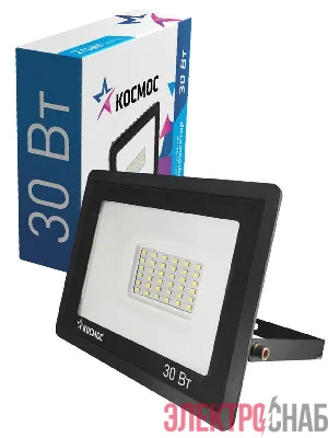 Прожектор светодиодный 30Вт 6500К IP65 2400лм КОСМОС K_PR5_LED_30
