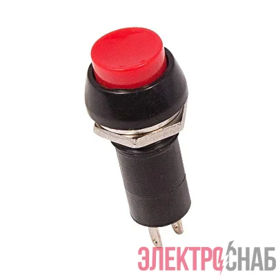 Выключатель-кнопка 250В 1А (2с) ON-OFF красн. (PBS-11А) Rexant 36-3030