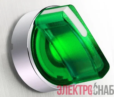 Переключатель 2-х поз. с фикс. 1НО+1Н3 с инд. 24V зел. SchE XB4BK123B5