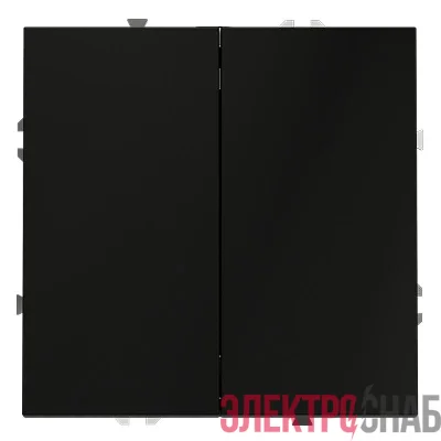 Выключатель 2-кл. СП S70 10А с самовозвратом механизм черн. матов. Voltum VLS020608