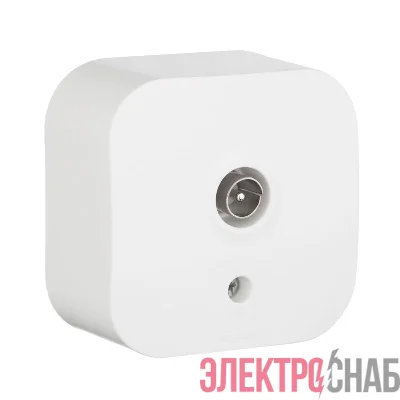 Розетка телевизионная TV 1-м ОП Quteo IP20 с топологией "звезда" бел. IEK 782215