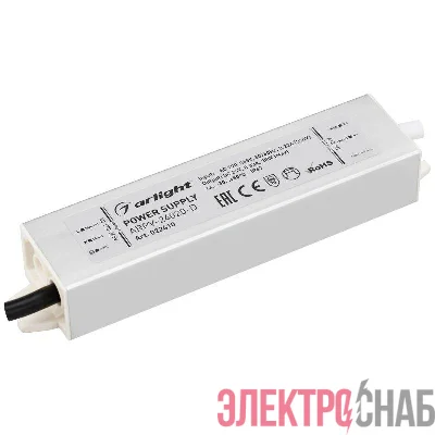 Блок питания ARPV-24020-D 24В 0.8А 20Вт IP67 метал. 3 года Arlight 022410