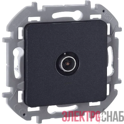 Розетка телевизионная TV Inspiria 2дБ 0-2400мГц с топологией "звезда" механизм антрацит IEK 673853