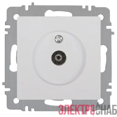 Розетка телевизионная одиночная TV СП Accent 6-301-01 IP20 бел. Intro Б0063601