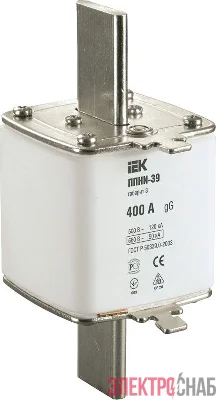 Вставка плавкая ППНИ-39 400А габарит 3 IEK DPP50-400