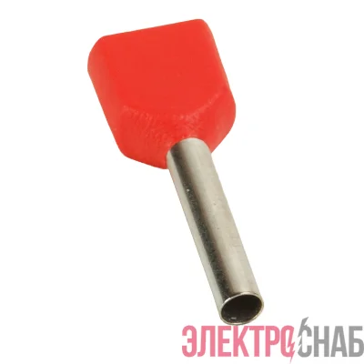 Наконечник штыревой втулочный под два провода НШвИ2 OptiKit T-Shv2-PVC- 0.75-8 (уп.100шт) КЭАЗ 278043