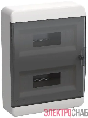 Корпус ЩРН-П-24 TEKFOR IP41 черн. прозр. дверь пластик. IEK TF5-KP12-N-24-41-K01-K03