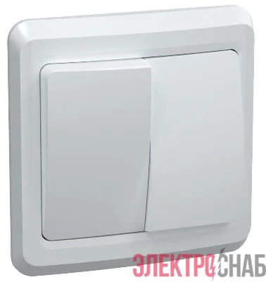 Выключатель 2-кл. СП Вега 10А IP20 ВС10-2-0-ВБ бел. GENERICA EVV20-K01-10-DM