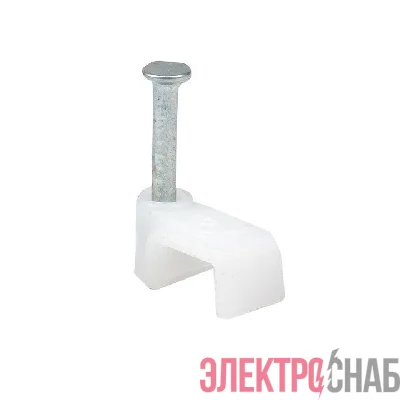 Скоба крепежная квадратная плоская 6мм (уп.50шт) EKF plcn-ss-6