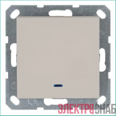 Выключатель 1-кл. 10А IP20 с подсветкой механизм тауп Jasmart G3011NT