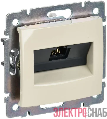 Розетка компьютерная 1-м СП Valena RJ45 кат.5E UTP IP20 на захватах механизм сл. кость IEK 774130