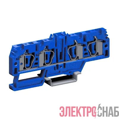 Зажим проходной HMM.2/2+2(Ex)i 2.5кв.мм син. 2 ввод/2вывода DKC ZHI520