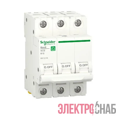 Выключатель автоматический модульный 3п B 16А Resi9 6000А SchE R9F02316