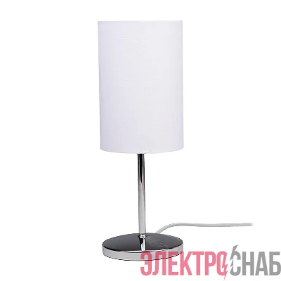 Светильник настольный JH3-01-wh E14 IP20 110х110х310мм метал.; ткань; PVC-пластик бел. JazzWay 5062344