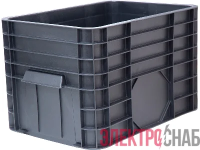 Ящик 710х500х455 сплошной  чёрный 425 425