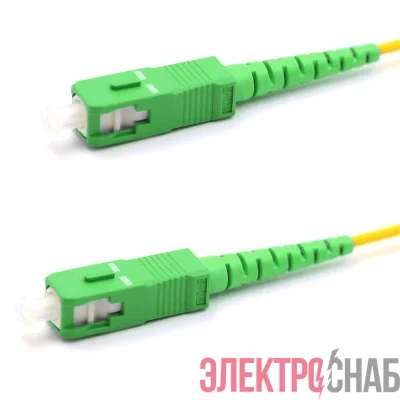 Патч-корд оптический соединительный (SM) 9/125 (OS2) SC/APC-SC/APC (Simplex) LSZH 1м Rexant 50-2022