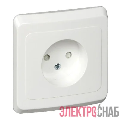 Розетка 1-м СП Этюд 16А IP20 защ. шторки без заземл. бел. SchE PC16-002B