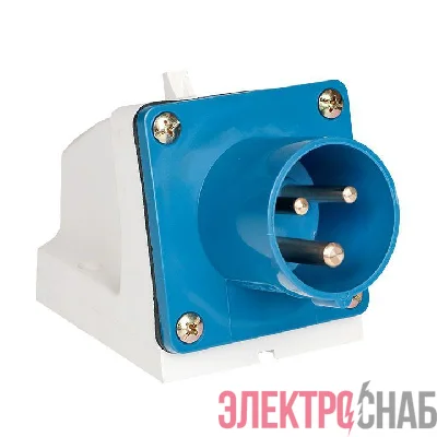 Вилка стационарная 513 16А 2P+PE 220В IP44 EKF ps-513-16-220