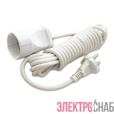 Удлинитель-шнур 1х5м без заземл. 6А IP44 УШ-6 ПВС 2х0.75 UNIVersal 5568953