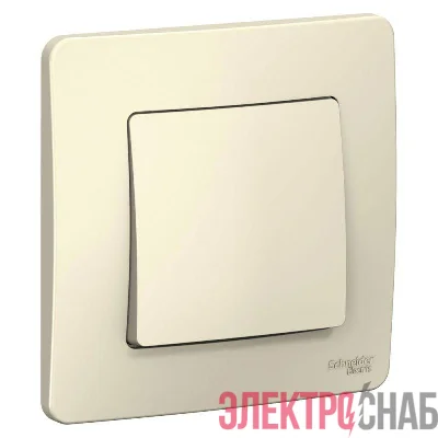 Выключатель 1-кл. СП Blanca 10А IP20 (сх. 1) 250В молочн. SE BLNVS010102
