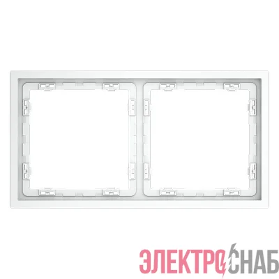 Рамка 2-м S70 пластик. бел. матов. Voltum VLS100202