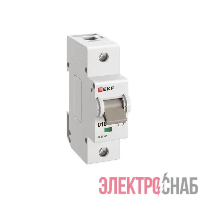 Выключатель автоматический 1п D 10А 15кА ВА 47-125 PROxima EKF mcb47125-1-10D